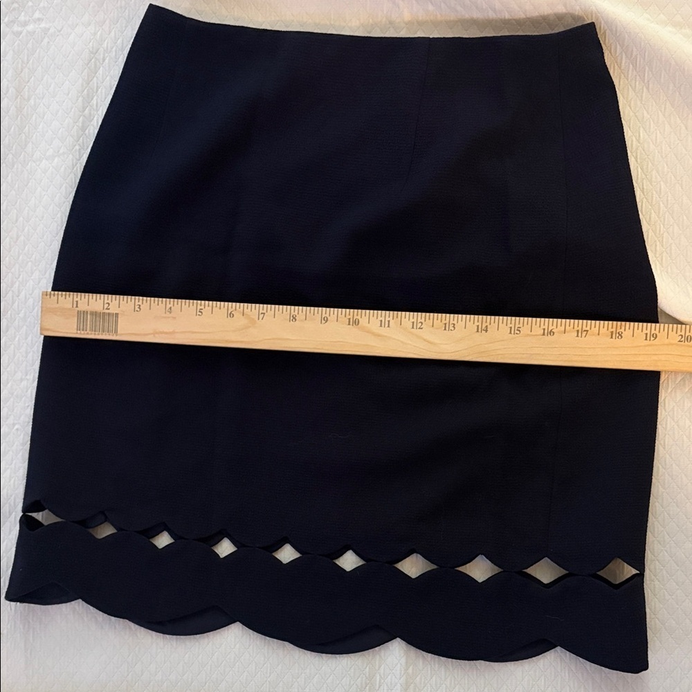 Club Monaco Atrina Skirt Deep Sapphire Blue scallop cutout Hem Size 6 New - Picture 5 of 11